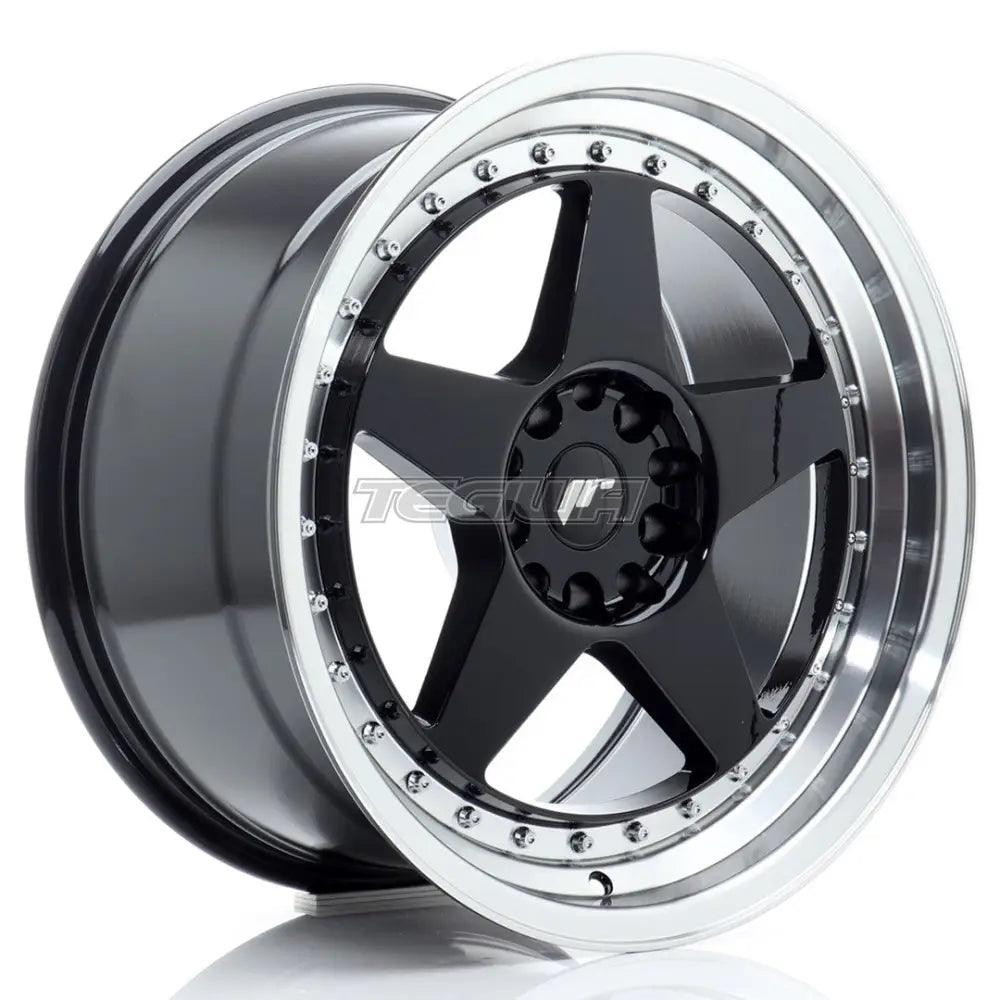 Japan Racing Jr6 Alloy Wheel 18X9.5 Et22 5X114.3/120 Gloss Black With Machined Lip Wheels