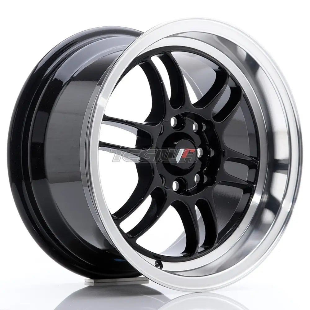 Japan Racing Jr7 Alloy Wheel 15X8 Et35 4X100/114 Gloss Black With Machined Lip Wheels