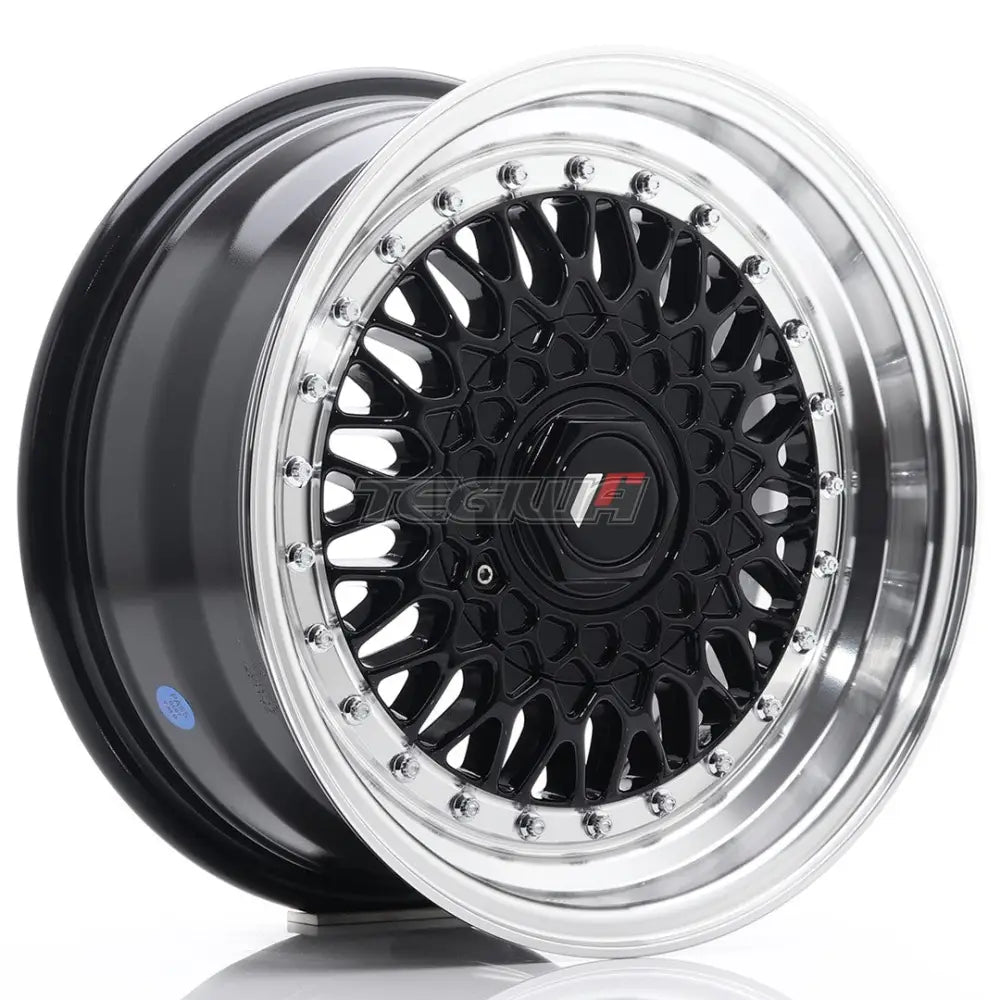 Japan Racing Jr9 Alloy Wheel 15X7 Et20 4X100/108 Gloss Black With Machined Lip Wheels