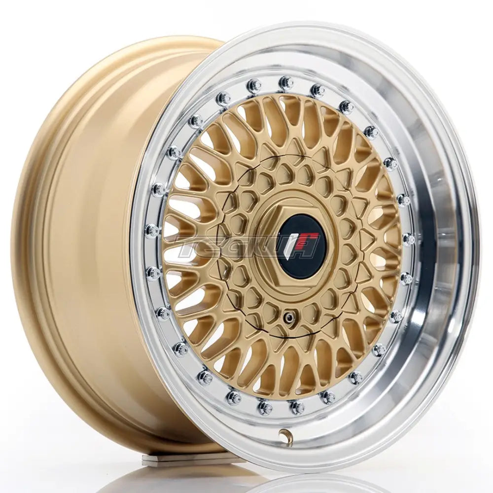 Japan Racing Jr9 Alloy Wheel 15X7 Et20 4X100/108 Gold With Machined Lip Wheels