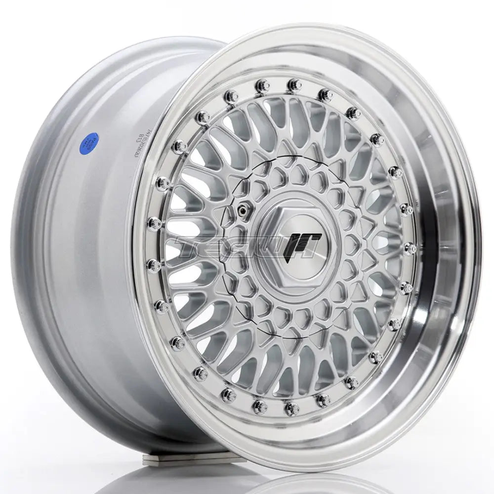 Japan Racing Jr9 Alloy Wheel 15X7 Et20 4X100/108 Silver With Machined Lip And Rivets Wheels