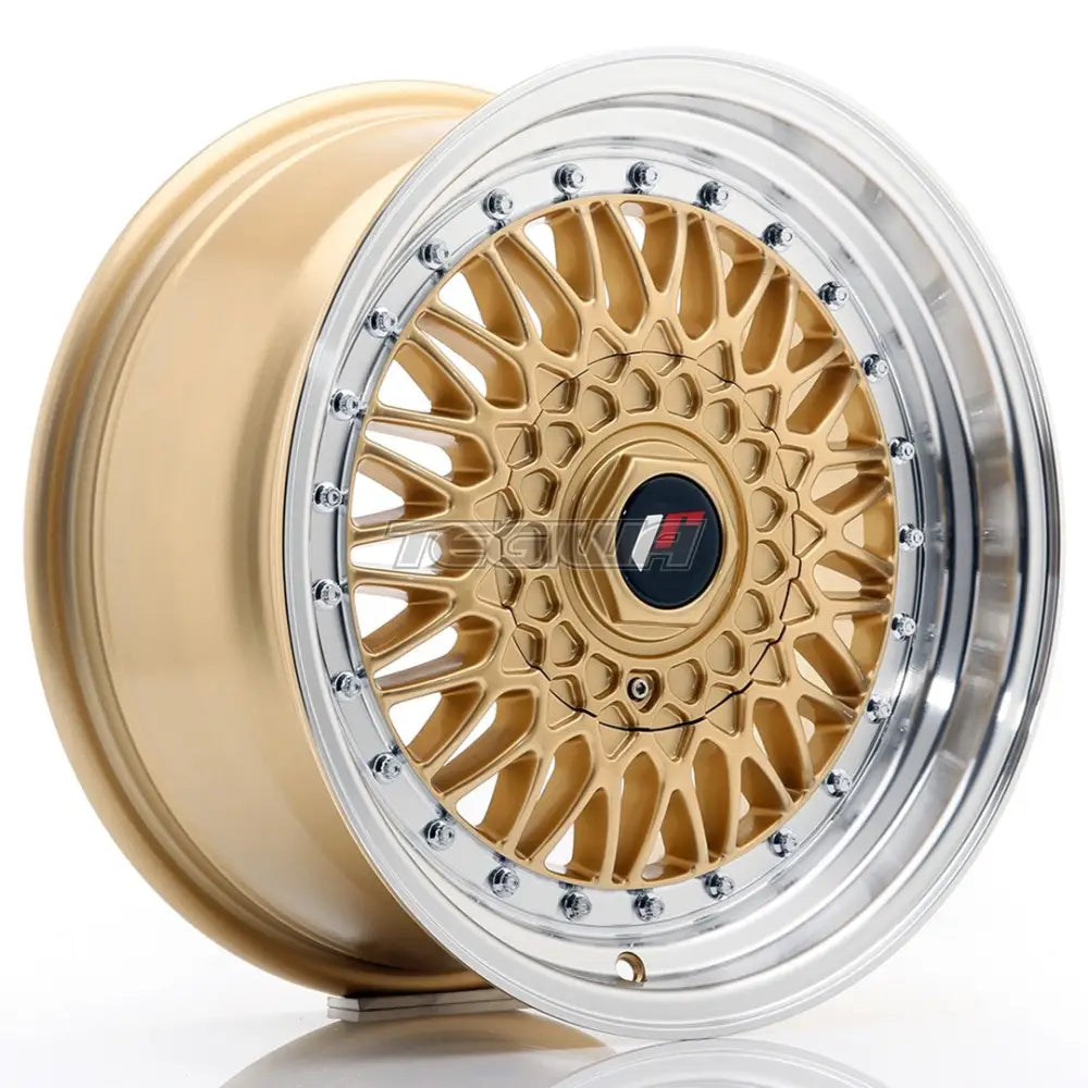 Japan Racing Jr9 Alloy Wheel 16X7.5 Et25 4X100/108 Gold With Machined Lip Wheels