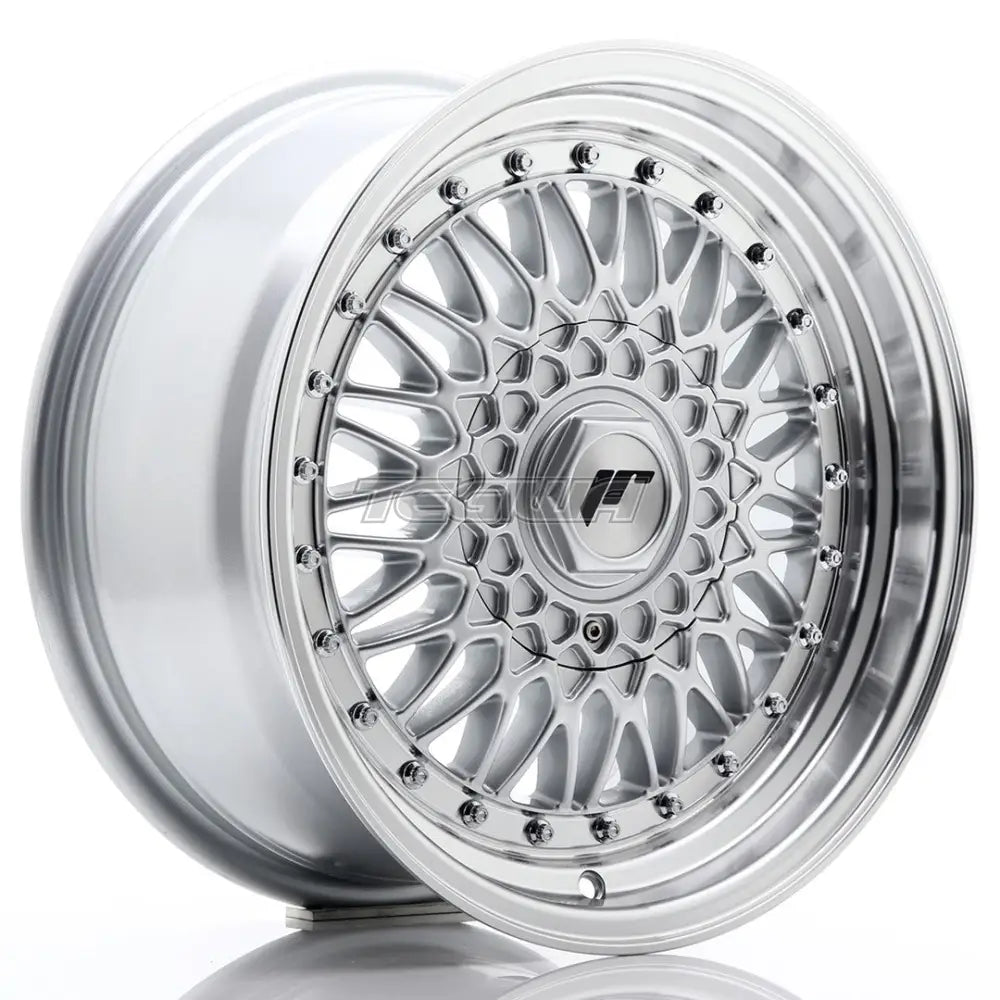 Japan Racing Jr9 Alloy Wheel 16X7.5 Et25 4X100/108 Silver With Machined Lip And Rivets Wheels