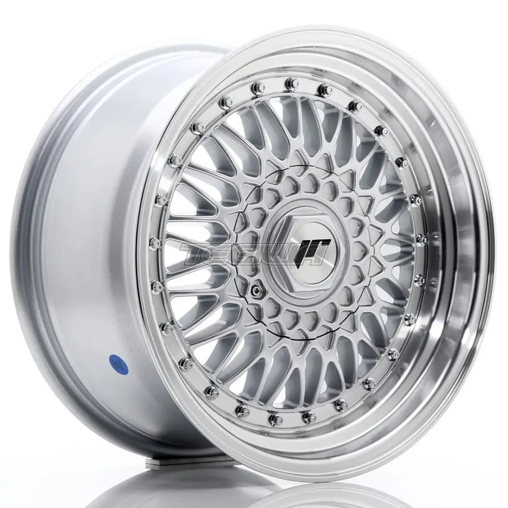 Japan Racing Jr9 Alloy Wheel 16X8 Et25 4X100/108 Silver With Machined Lip And Rivets Wheels