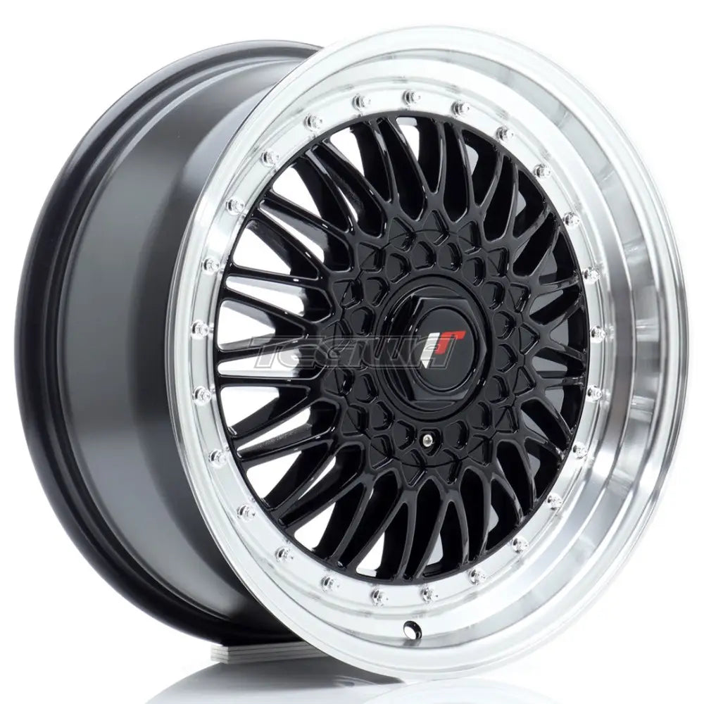 Japan Racing Jr9 Alloy Wheel 17X7.5 Et20 4X100/108 Gloss Black With Machined Lip Wheels