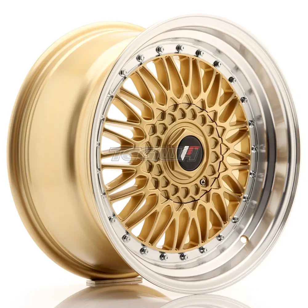 Japan Racing Jr9 Alloy Wheel 17X8.5 Et20 4X100/108 Gold With Machined Lip Wheels