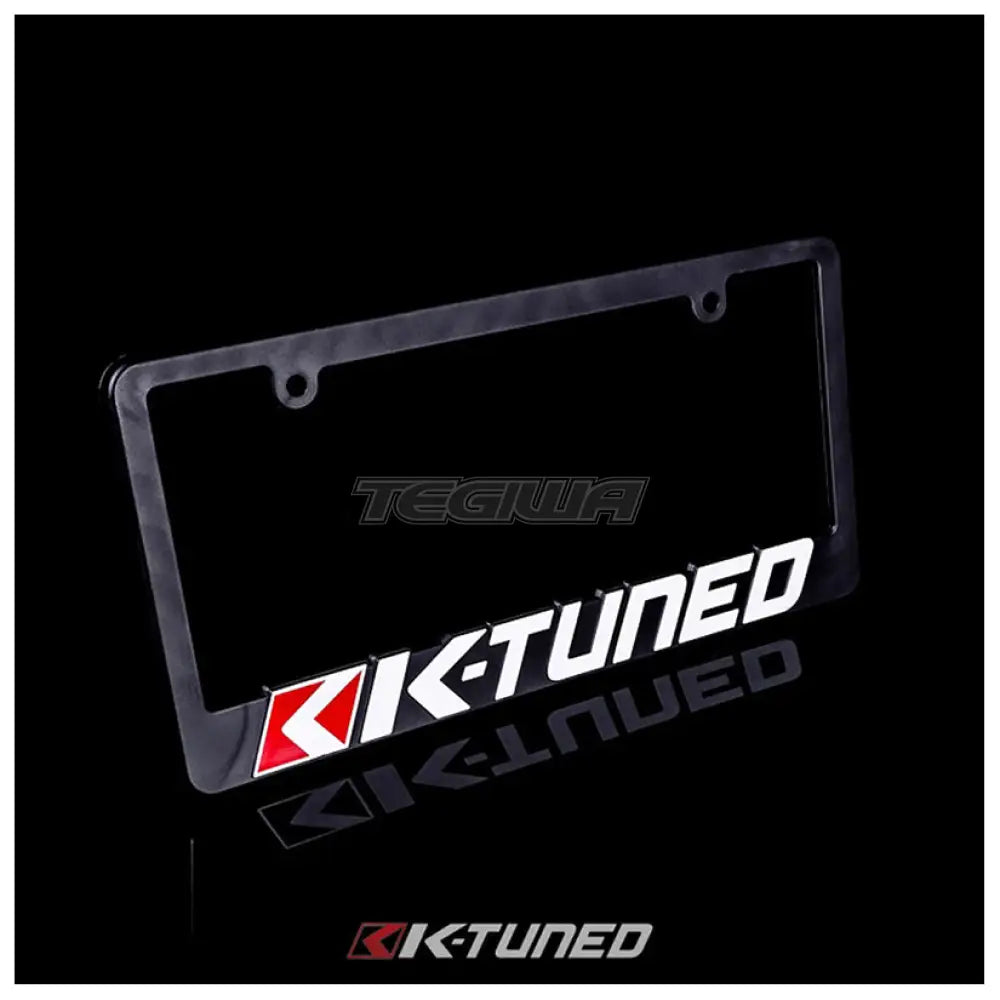 K-Tuned License Plate Frame - White and Red Logo