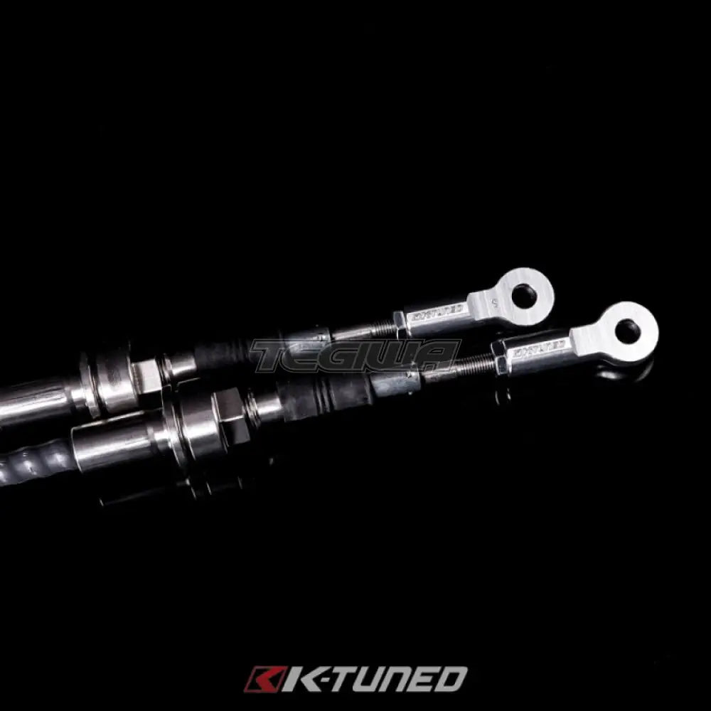 K-Tuned Shifter Cables - Race-Spec Shifter Cables with Billet Trans Bracket