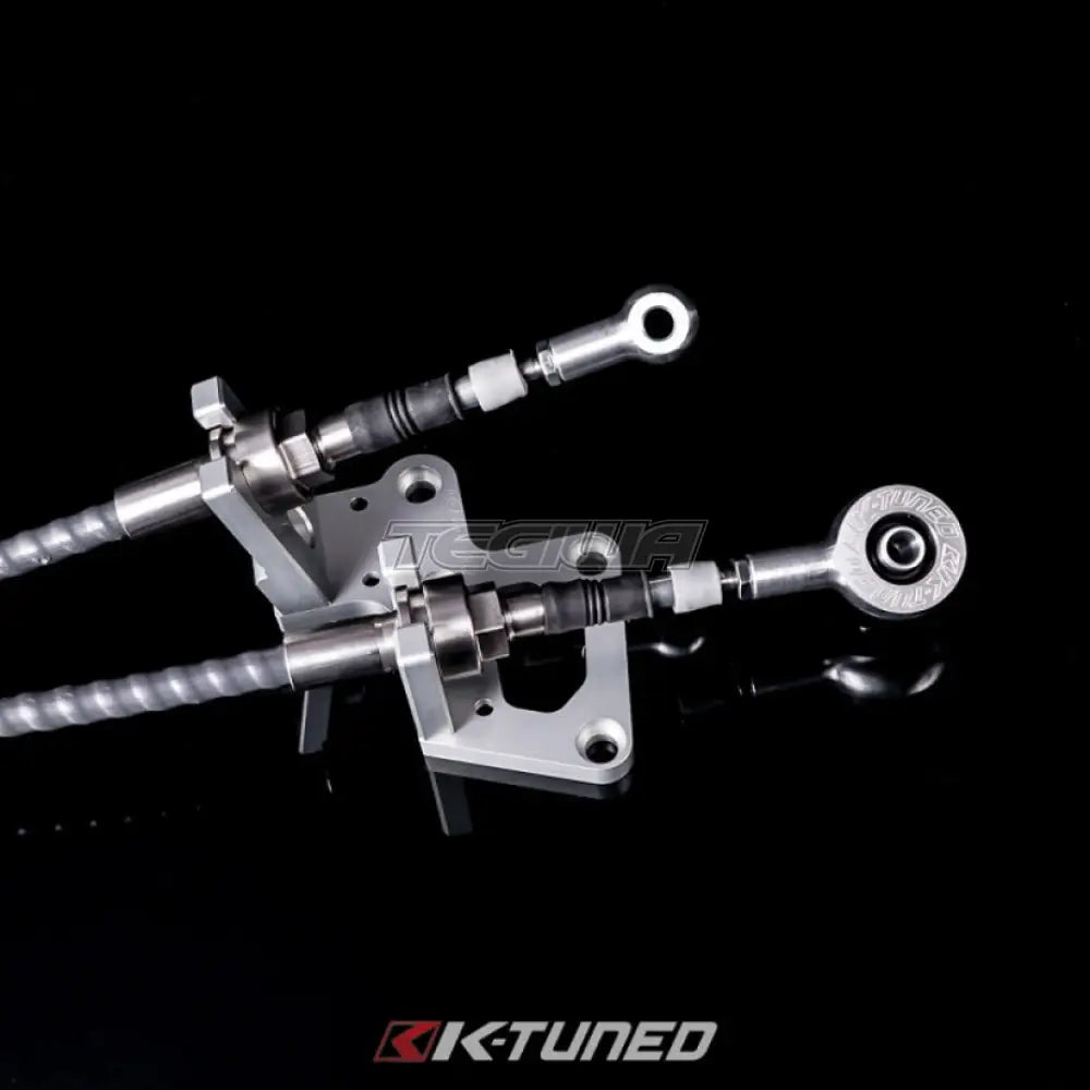 K-Tuned Shifter Cables - Race-Spec Shifter Cables with Billet Trans Bracket