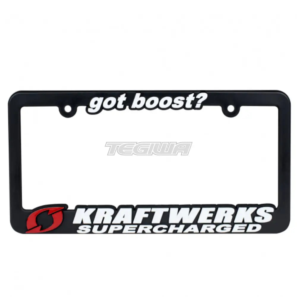 Kraftwerks License Plate Frame "Got Boost"