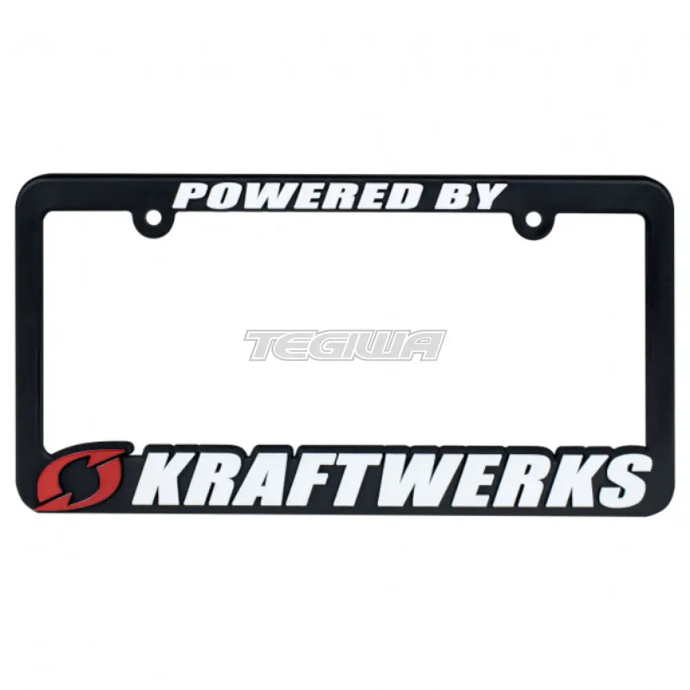 Kraftwerks License Plate Frame "Powered By Kraftwerks"