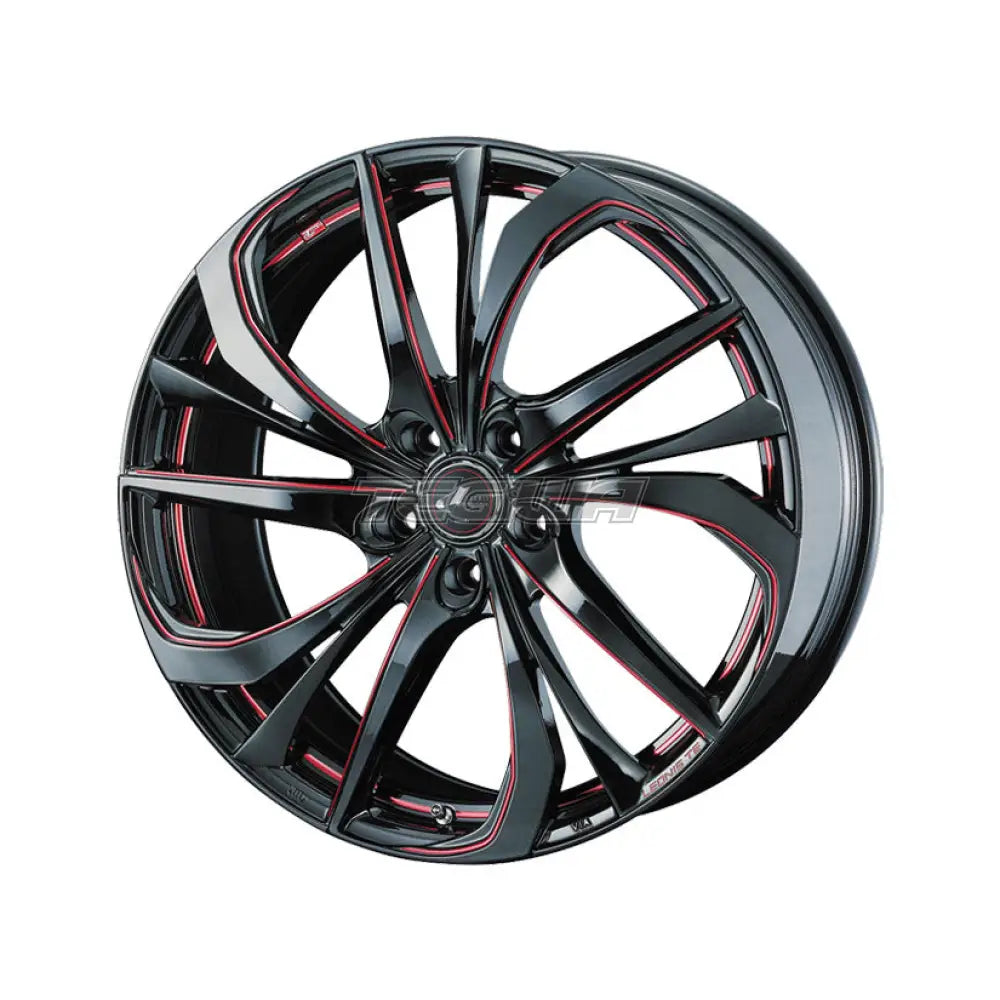 Leonis TE Alloy Wheel 15x4.5 4x100 ET45 BK/SC/RED 65mm CB Alloy Wheels