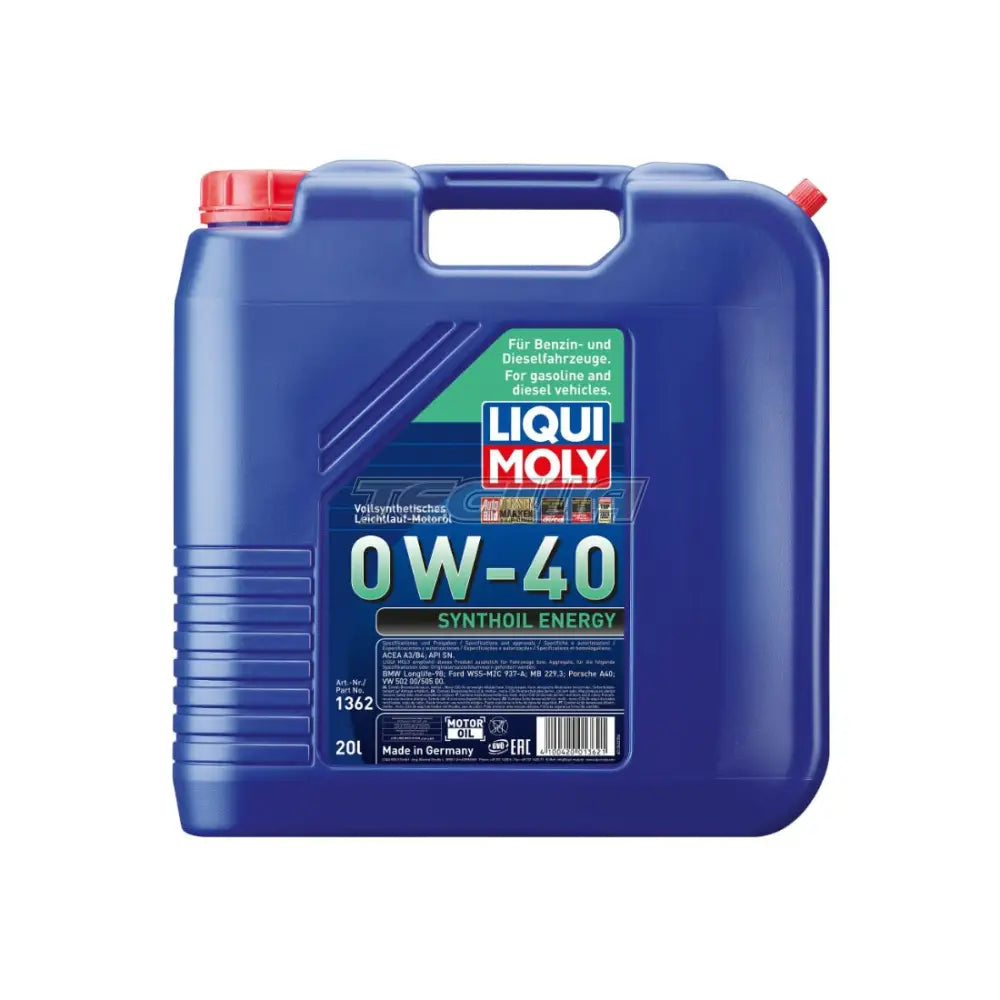 Liqui Moly Synthoil Energy Engine Oil 0W-40 20L