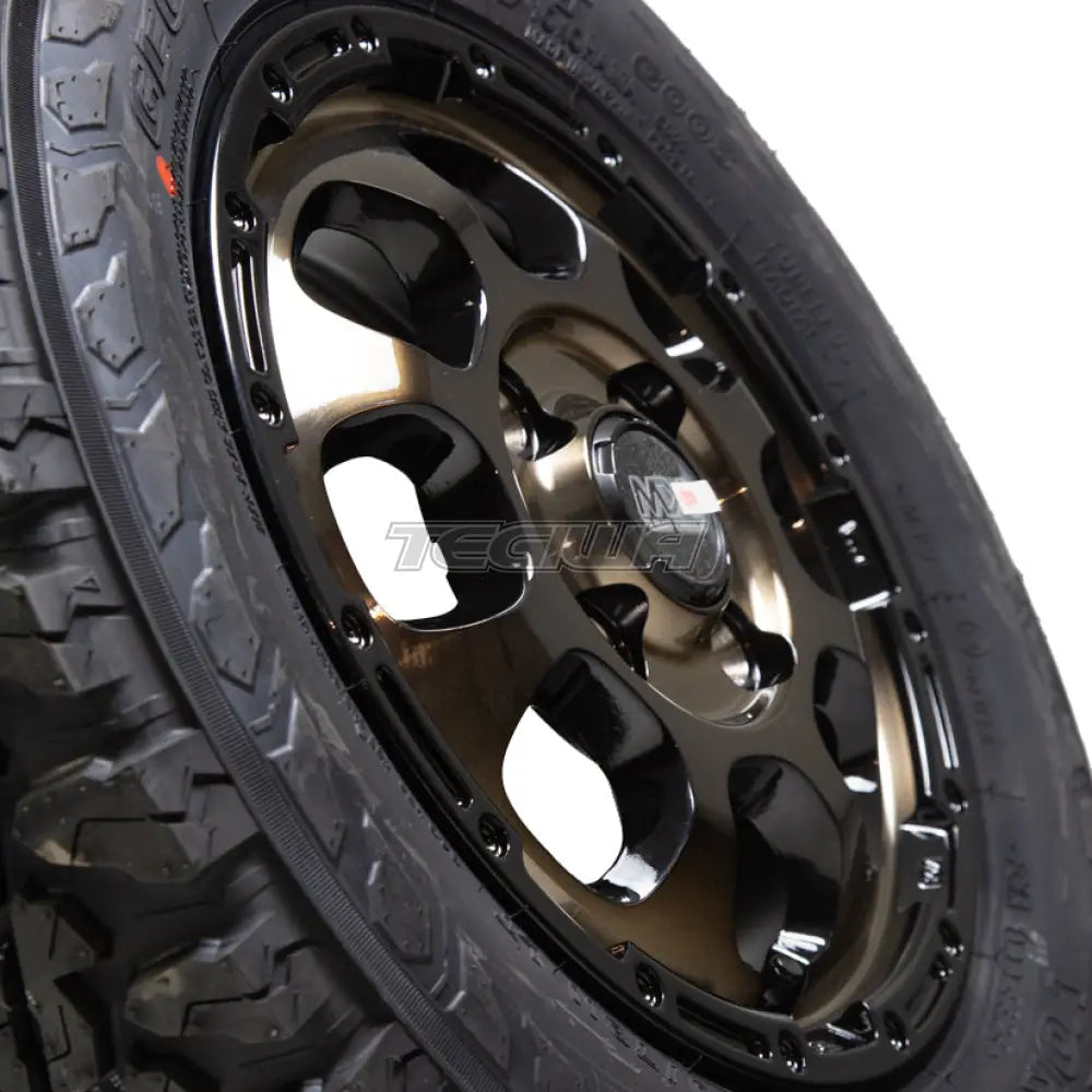 Mad Cross Grace BRC/BK 4x100 12x4 ET43 Alloy Wheel x Yokohama Geolandar M/T Tyres 145/80/12 (Set of 4) Kei Truck Van