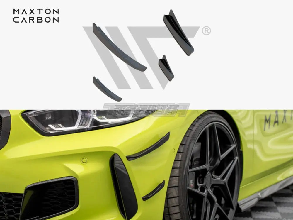 Maxton Design Carbon Fiber Front Bumper Wings Canards BMW 1-Series F40 M-Pack M135i