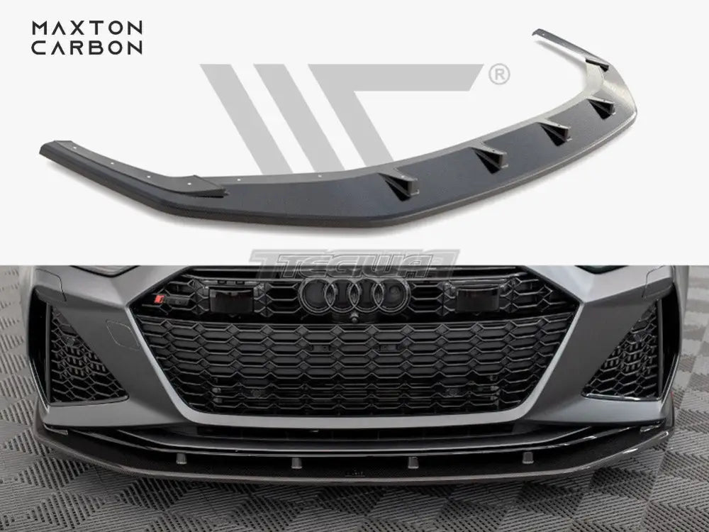 Maxton Design Carbon Fiber Front Splitter Audi RS6 C8 RS7 C8