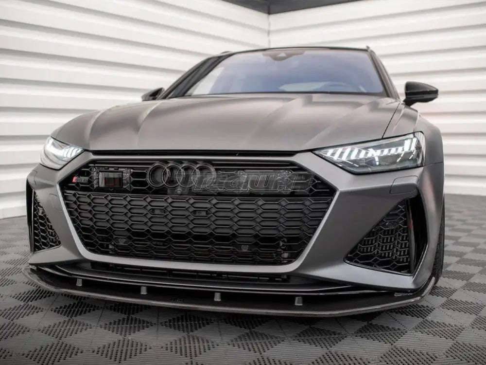 Maxton Design Carbon Fiber Front Splitter Audi RS6 C8 RS7 C8