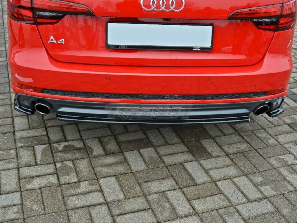 Maxton Design Central Rear Splitter Audi A4 B9 S-line Avant 2015 - UP