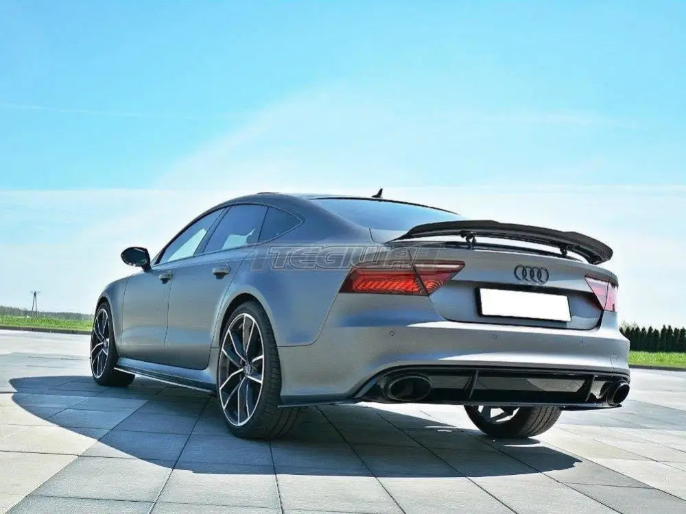 Maxton Design Central Rear Splitter Audi RS7 C7 Facelift 14-17