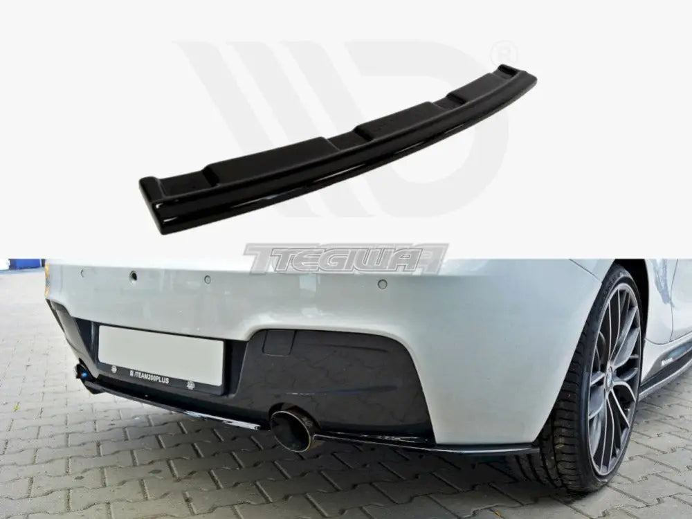 Maxton Design Central Rear Splitter BMW 1-Series F20 F21 M-power Without Vertical Bars