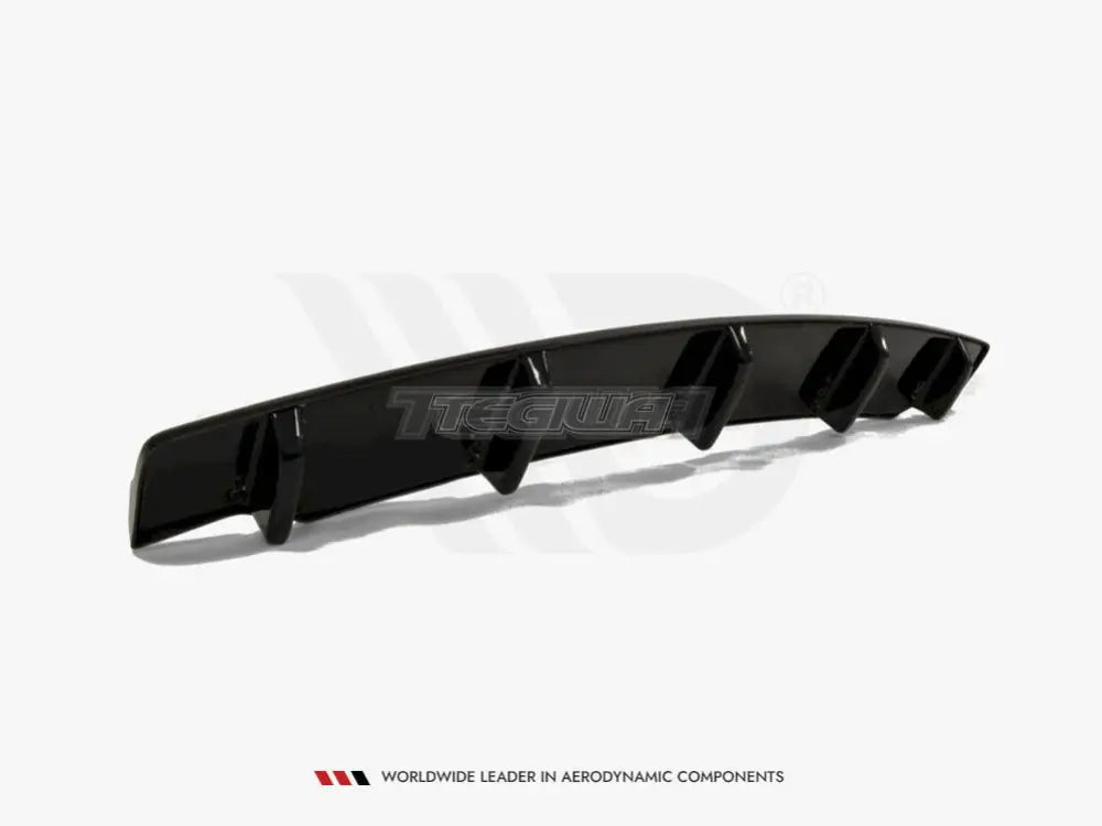 Maxton Design Central Rear Splitter BMW 5-Series F11 M-pack Fits TWO Single Exhaust Ends