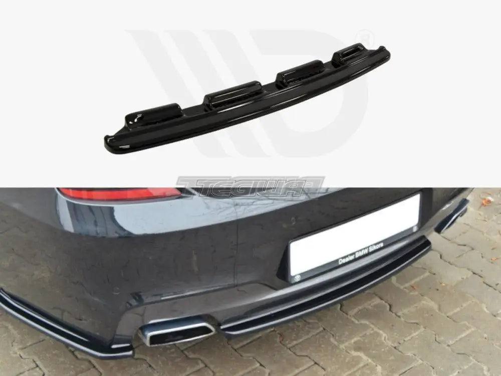 Maxton Design Central Rear Splitter BMW 6-Series Gran Coupe M-sport NO Vertical Bars 13-18