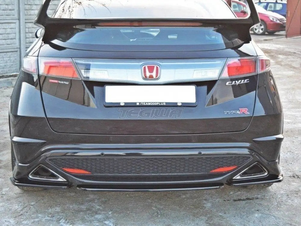 Maxton Design Central Rear Splitter Honda Civic VIII Type S R Without Vertical Bars