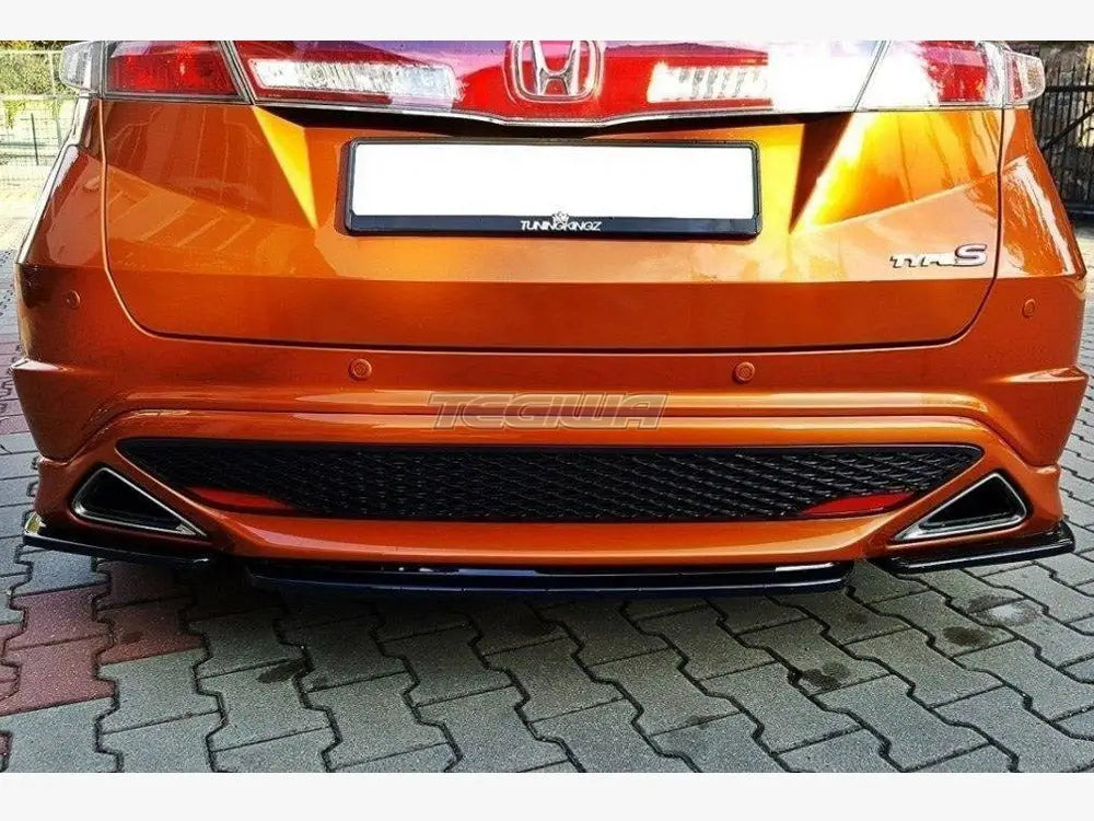 Maxton Design Central Rear Splitter Honda Civic VIII Type S R Without Vertical Bars