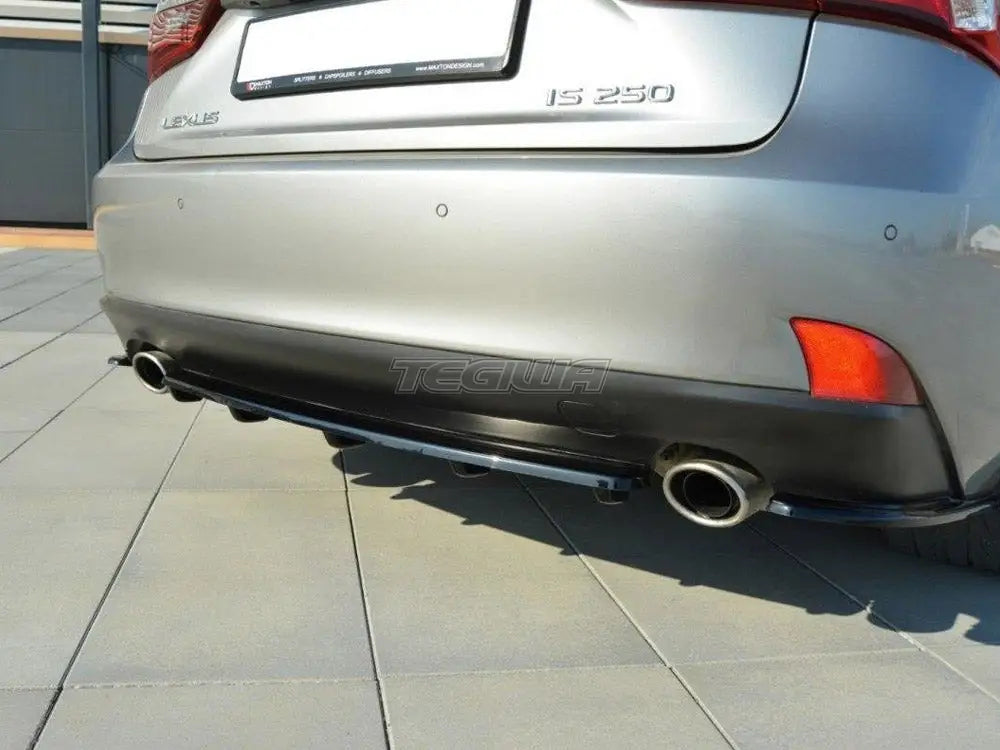 Maxton Design Central Rear Splitter Lexus IS 209T MK3 With Vertical Bars 2013- 2016