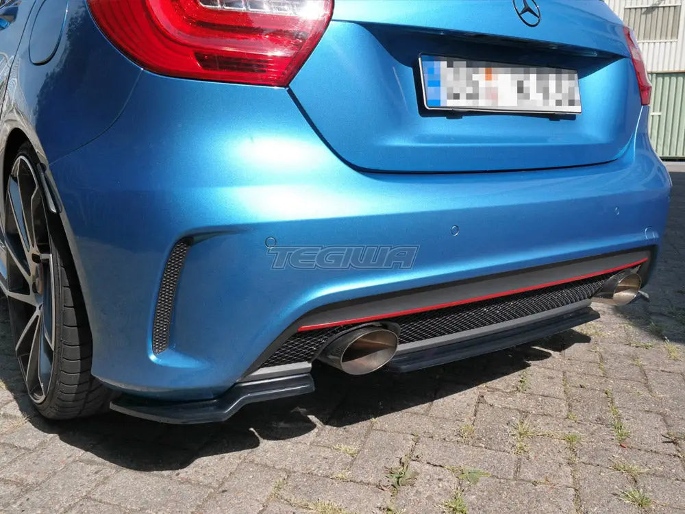 Maxton Design Central Rear Splitter NO Vertical Bars Mercedes A-class W176 Amg-line Pre-facelift 13-15