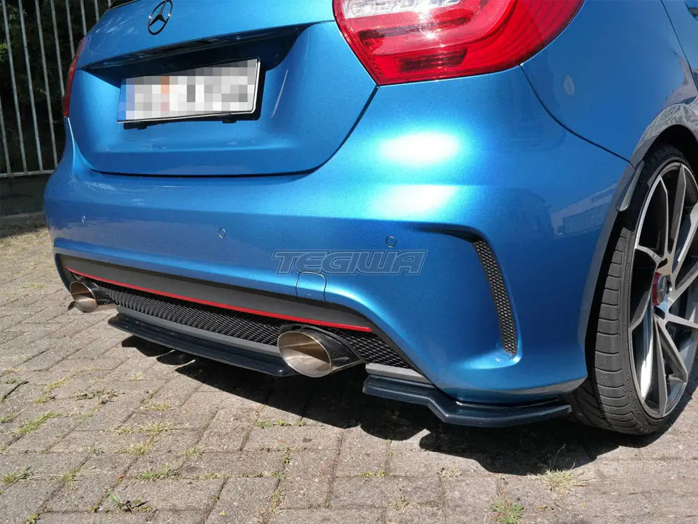 Maxton Design Central Rear Splitter NO Vertical Bars Mercedes A-class W176 Amg-line Pre-facelift 13-15