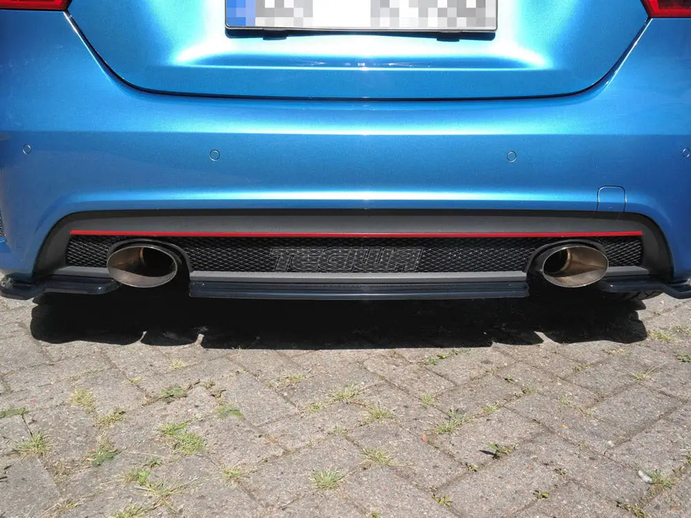 Maxton Design Central Rear Splitter NO Vertical Bars Mercedes A-class W176 Amg-line Pre-facelift 13-15