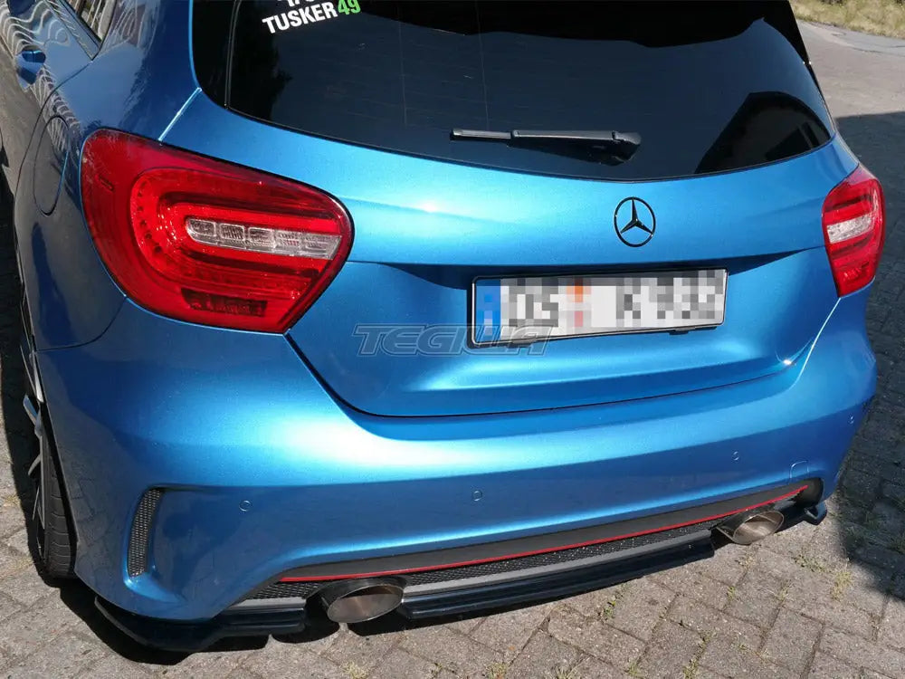 Maxton Design Central Rear Splitter NO Vertical Bars Mercedes A-class W176 Amg-line Pre-facelift 13-15