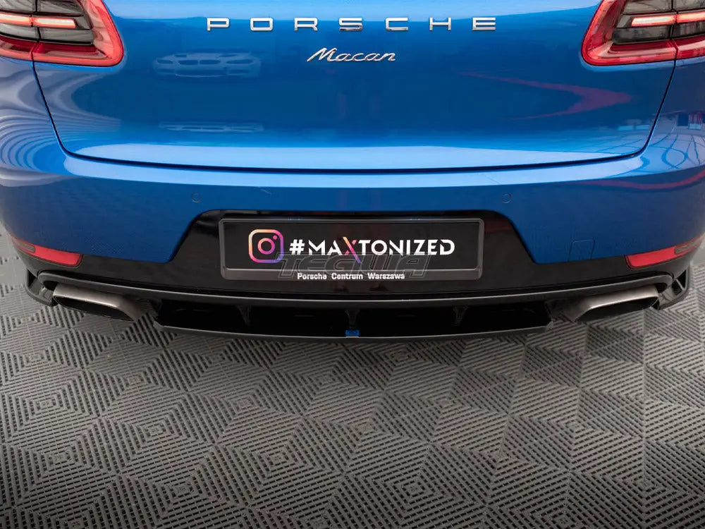 Maxton Design Central Rear Splitter Porsche Macan Mk1