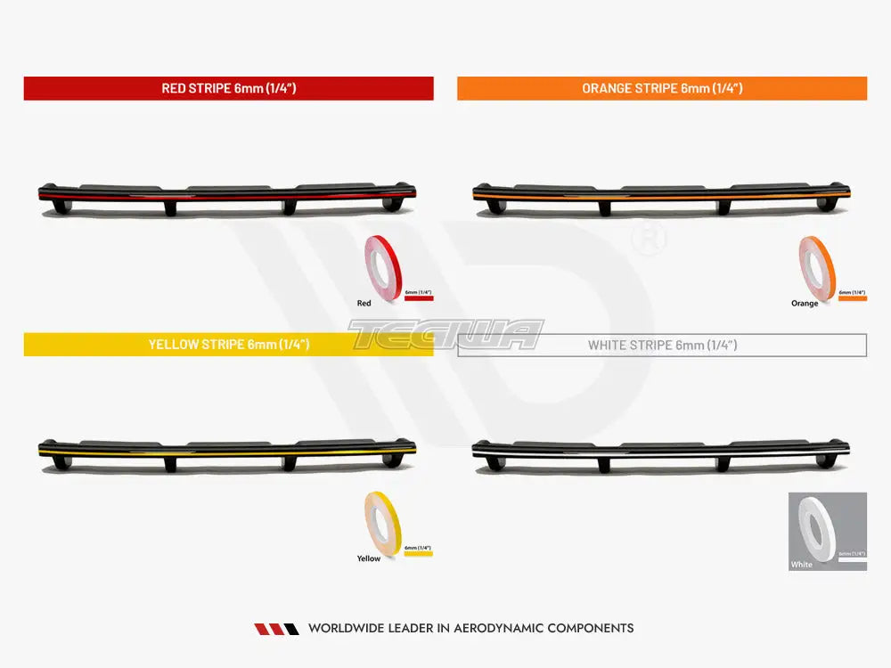 Maxton Design Central Rear Splitter V.2 Vertical Bars Volvo V90 Mk2