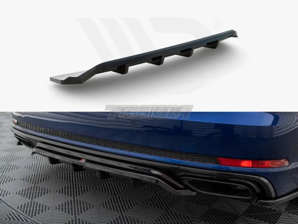 Maxton Design Central Rear Splitter Vertical Bars Audi A4 Competition B9