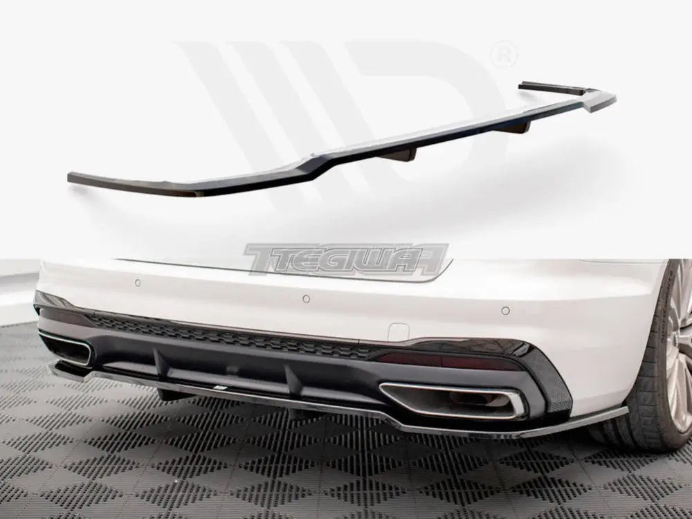 Maxton Design Central Rear Splitter Vertical Bars Audi A4 S-Line B9 Facelift