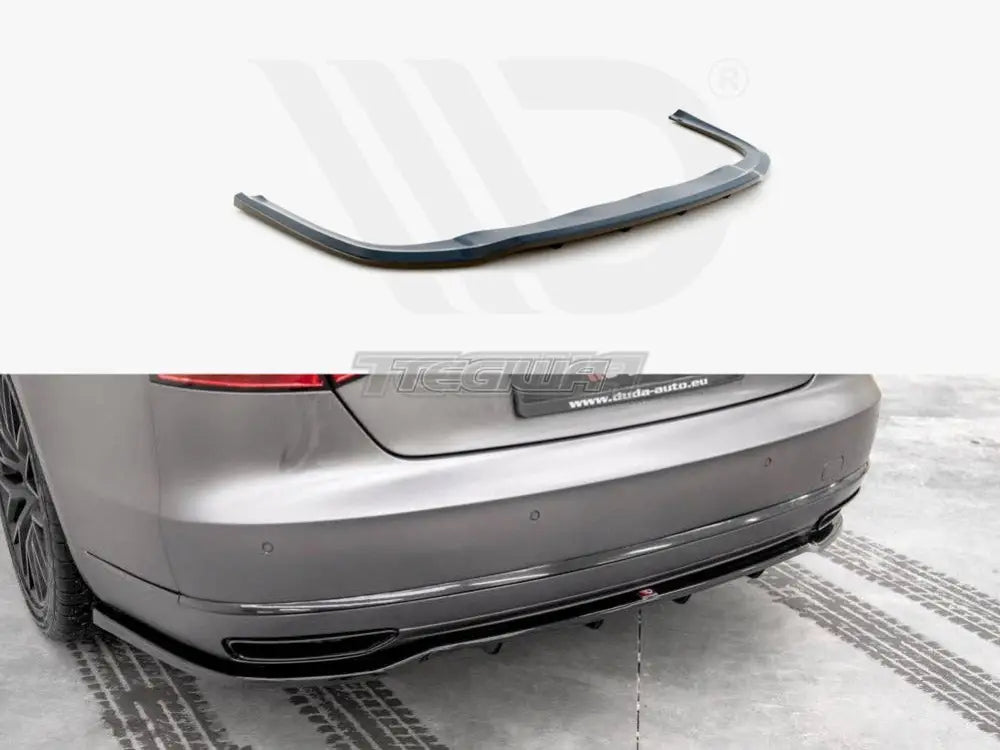 Maxton Design Central Rear Splitter Vertical Bars Audi A8 D4 Facelift 13-17