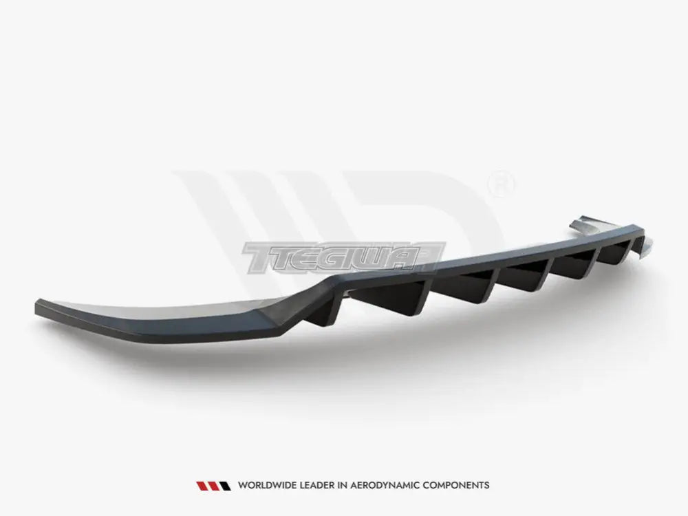 Maxton Design Central Rear Splitter Vertical Bars Audi Q3 S-Line F3