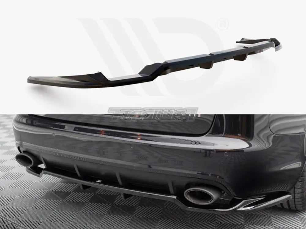 Maxton Design Central Rear Splitter Vertical Bars Audi RS6 Avant C6