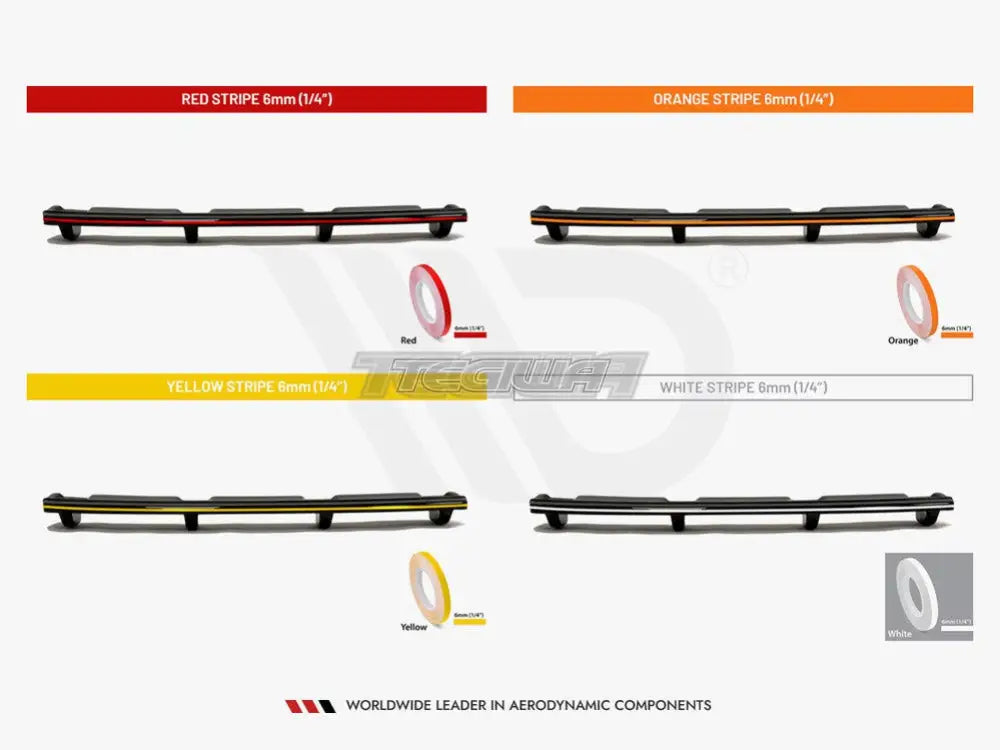 Maxton Design Central Rear Splitter Vertical Bars Audi SQ5 Sportback Mk2 Facelift