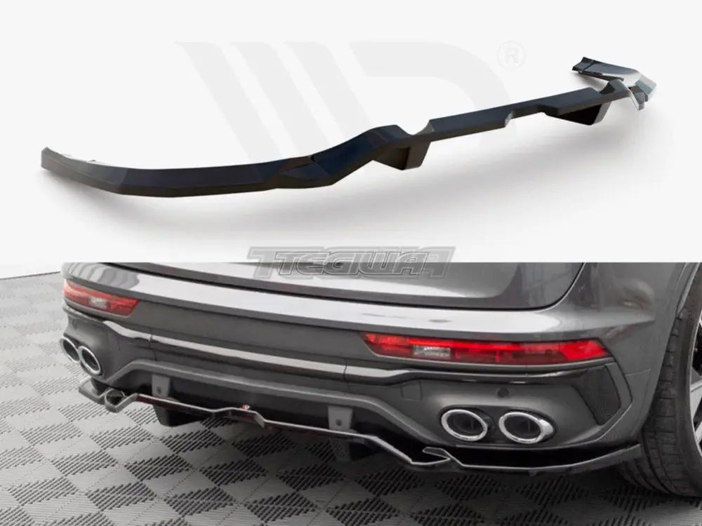 Maxton Design Central Rear Splitter Vertical Bars Audi SQ5 Sportback Mk2 Facelift