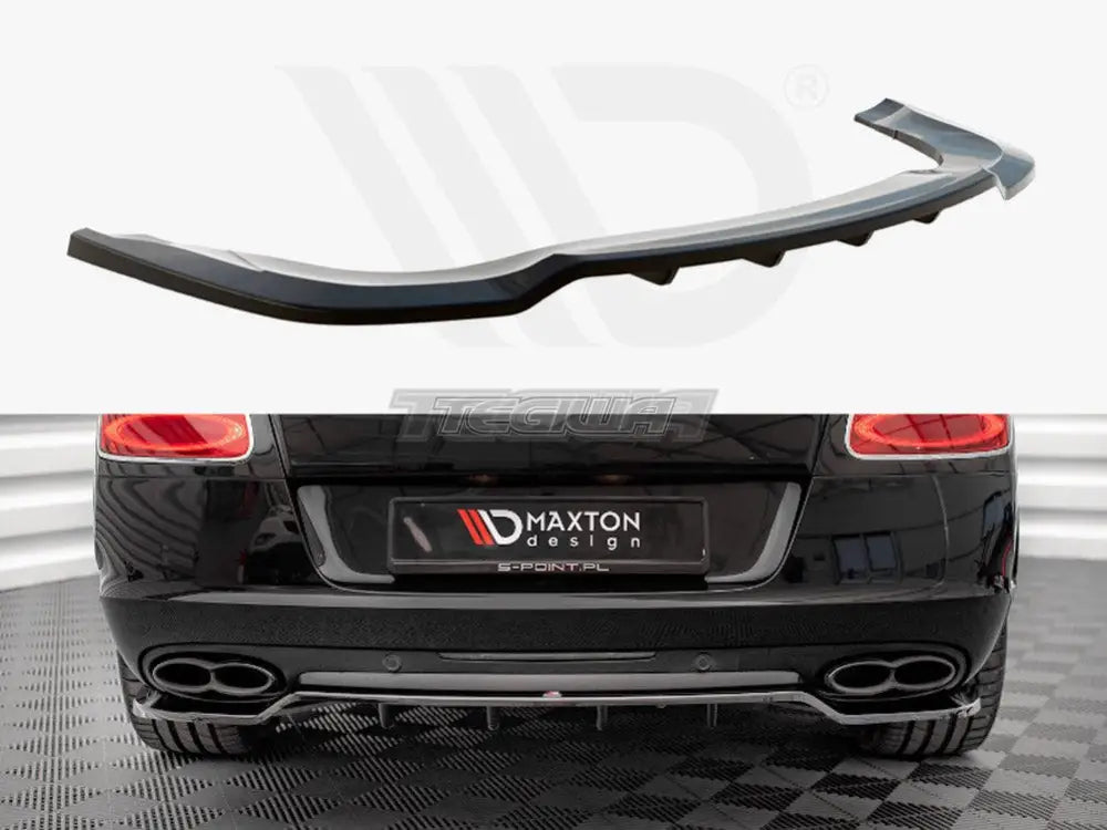 Maxton Design Central Rear Splitter Vertical Bars Bentley Continental GT V8 S MK2 14-16