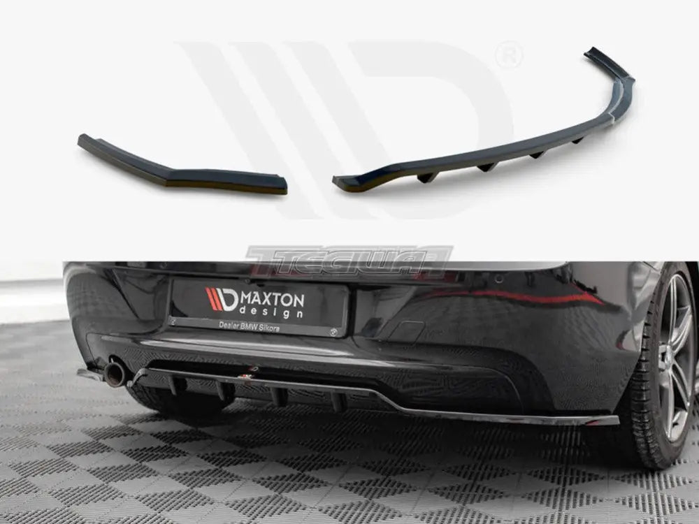 Maxton Design Central Rear Splitter Vertical Bars BMW 1-Series F20 11-15