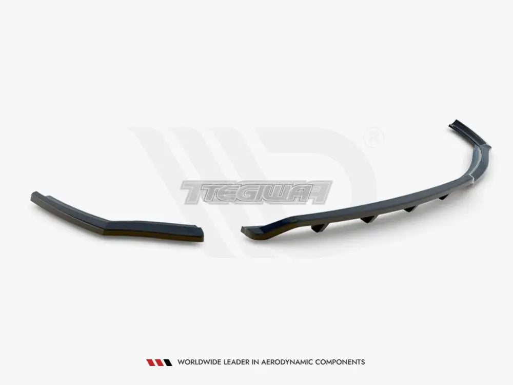 Maxton Design Central Rear Splitter Vertical Bars BMW 1-Series F20 11-15