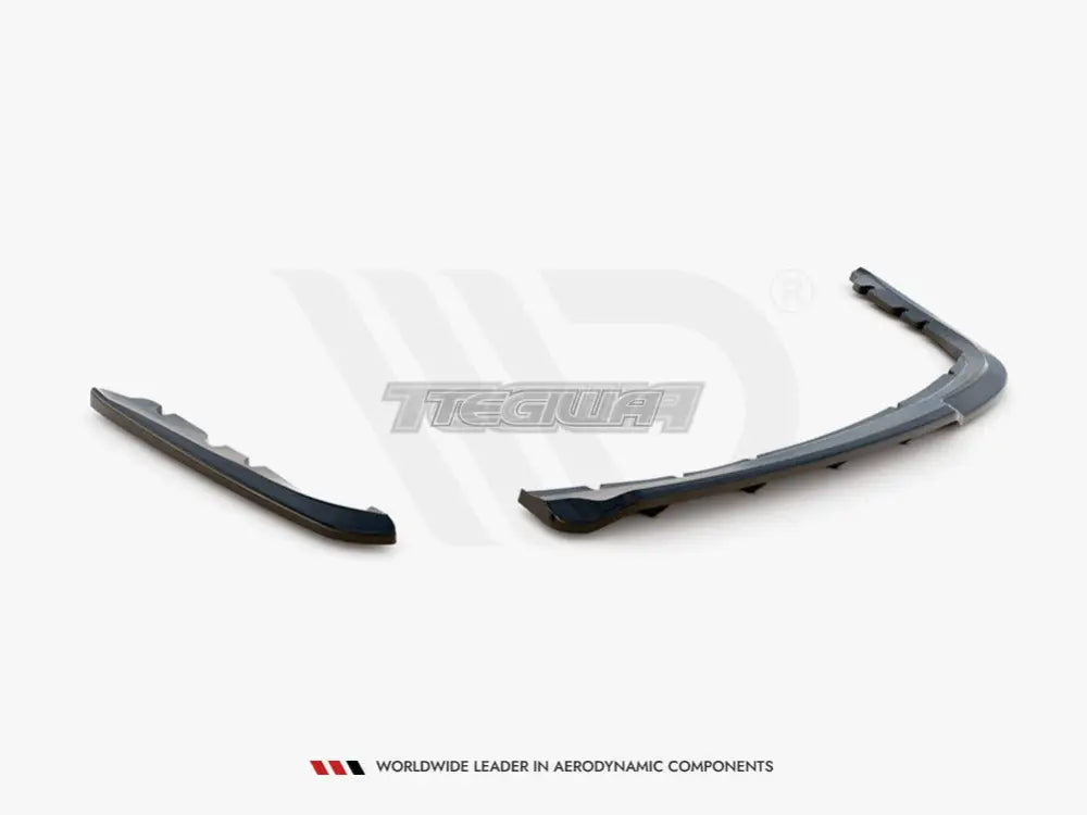 Maxton Design Central Rear Splitter Vertical Bars BMW 3-Series Sedan E90 04-08