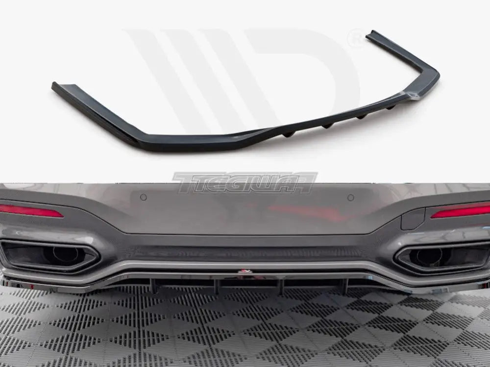 Maxton Design Central Rear Splitter Vertical Bars BMW 7-Series G11 M-pack Facelift 2019-