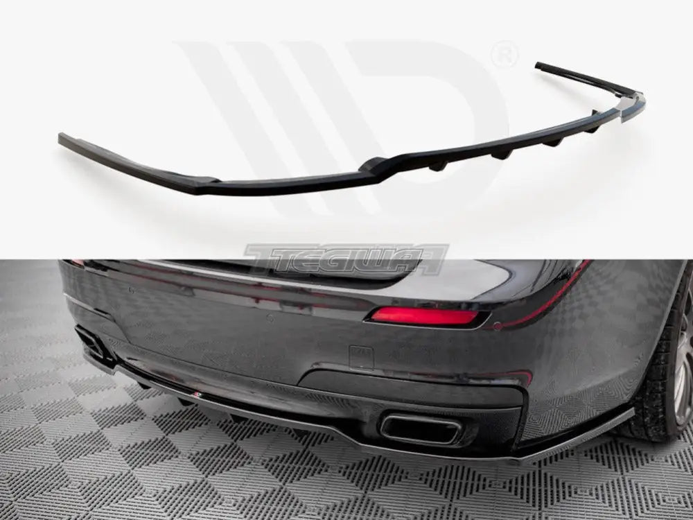 Maxton Design Central Rear Splitter Vertical Bars BMW 7-Series M-pack F01 09-13