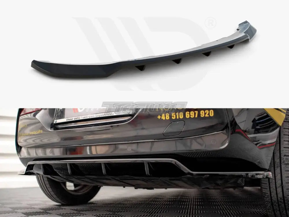 Maxton Design Central Rear Splitter Vertical Bars BMW I3 MK1 Facelift 17-22