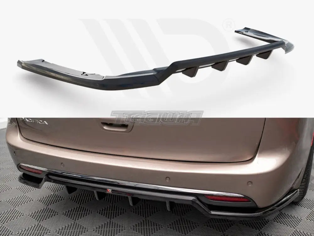 Maxton Design Central Rear Splitter Vertical Bars Chrysler Pacifica Mk2